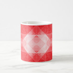 Rot-Weiß geometrisch gemusterte Tasse