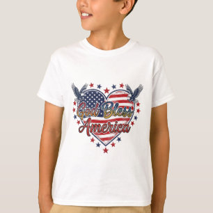 Rot, Weiß & Gesegnetes T-Shirt-Design T-Shirt