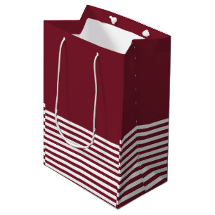 Rot-Weiß-Gestreift Hübsch Chic Mittlere Geschenktüte