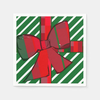 Rot-weiß gestreifte Cocktail-Servietten mit Bogen Serviette