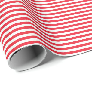 Rot-Weiß gestreifte Weihnachtsgeschenke Geschenkpapier