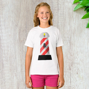 Rot-Weiß gestreifter Leuchtturm T-Shirt