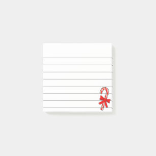 Rot-Weiß-Gestreiftes Weihnachts-Zeichenpapier mit Post-it Klebezettel