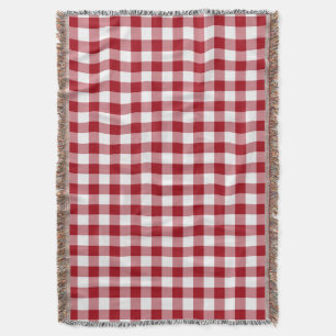 Rot-Weiß-Gingham-Muster Decke