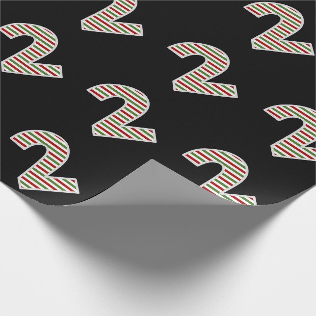 Rot, Weiß, Grün "2" 2. Veranstaltung am Weihnachts Geschenkpapier (Ecke)