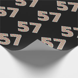 Rot, Weiß, Grün "57" 57. Veranstaltung am Weihnach Geschenkpapier