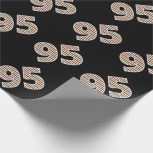 Rot, Weiß, Grün "95" 95. Veranstaltung am Weihnach Geschenkpapier