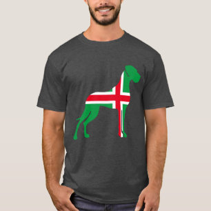 Rot-Weiß-Grün Großer Dane-T - Shirt