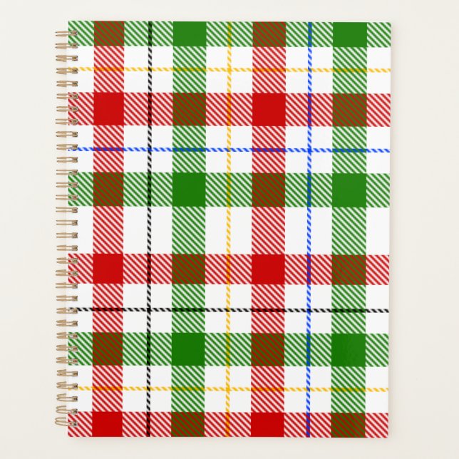 Rot-Weiß-Grünes Flanell-Karo-Design  Planer (Vorderseite)