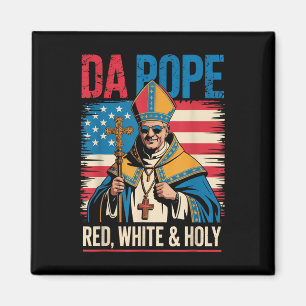 Rot Weiß Heiliger Papst Aus Amerika Chicago Papst  Magnet