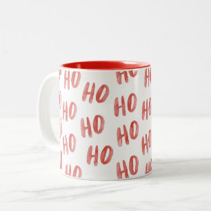 Rot Weiß Ho Ho Ho Zweifarbige Tasse