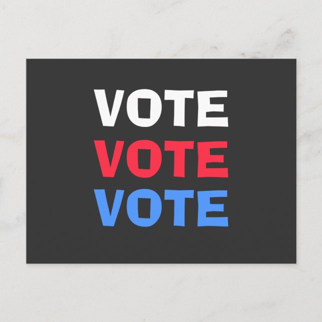 Rot-Weiß-Kampagne für politische Wahlen Postkarte (Vorderseite)