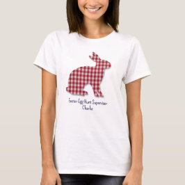 Rot-Weiß-Karierte Sonnige Silhouette Ostern Frauen T-Shirt