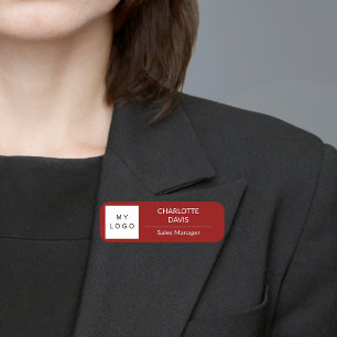 Rot-Weiß-Logo Namensschild