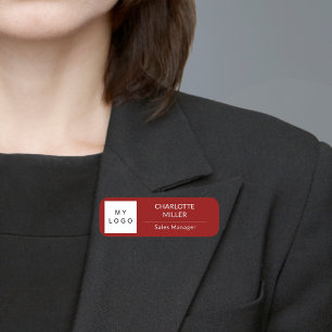 Rot-Weiß-Logo Namensschild