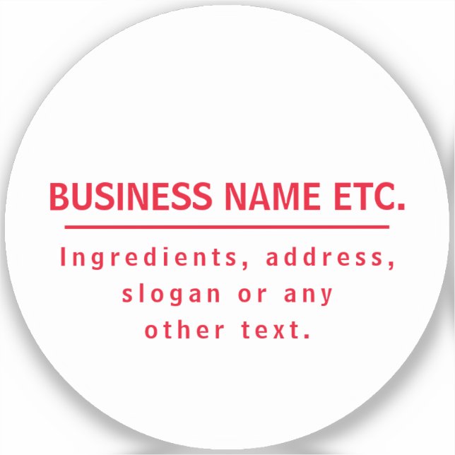 Rot-Weiß-Mehrzweck Aufkleber (Vorderseite)