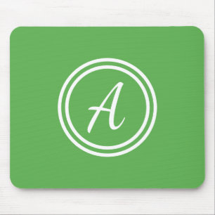 Rot-Weiß-Monogramm-Mousepad Mousepad