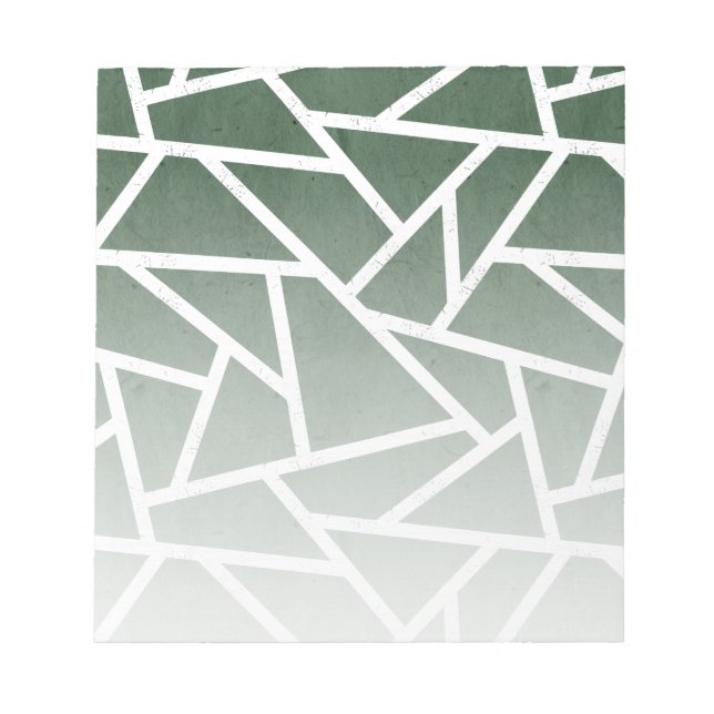 Rot-Weiß-Mosaikmuster Notizblock (Vorderseite)