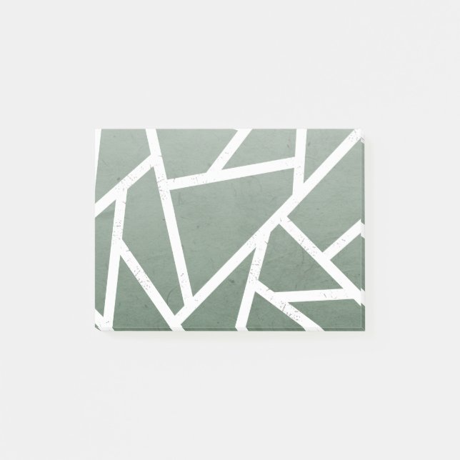 Rot-Weiß-Mosaikmuster Post-it Klebezettel (Vorderseite)