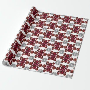Rot-Weiß-Muster Geschenkpapier