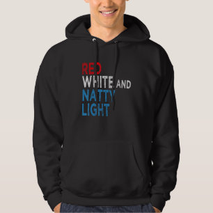 Rot Weiß & Natty Light für Männer Frauen Bier Amüs Hoodie