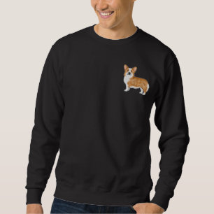 Rot-Weiß-Pembroke-Welsh-Corgi-Grafikdesign Sweatshirt