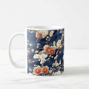 Rot-Weiß-Pflaumenblüte Kaffeetasse
