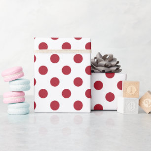 Rot-Weiß-Polka-Punkt Geschenkpapier