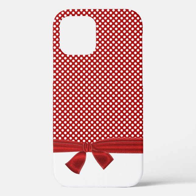 Rot-Weiß-Polka-Punkte mit Bug Case-Mate iPhone Hülle (Rückseite)