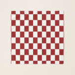 Rot-Weiß-Prüfmuster Schal<br><div class="desc">Modernes, modernes Design in Rot-Weiß-Karo.</div>