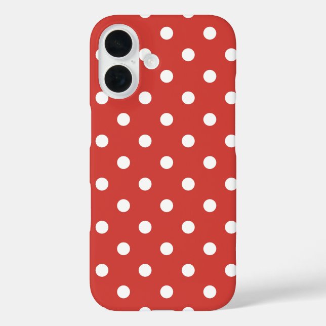 Rot-Weiß-Punkte-Muster Case-Mate iPhone Hülle (Rückseite)