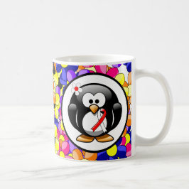 Rot-Weiß-Ribbon-Pinguin Kaffeetasse