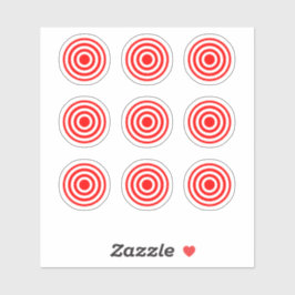 Rot/Weiß, runde Zielkleber - Pinball-Maschine Aufkleber