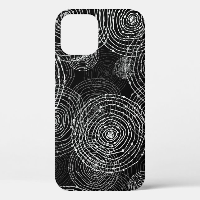 Rot-Weiß-Rundformen Case-Mate iPhone Hülle (Rückseite)