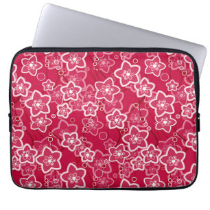 Rot-Weiß-Rustikal-Mode-Retro Laptopschutzhülle