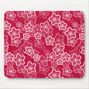 Rot-Weiß-Rustikal-Mode-Retro Mousepad