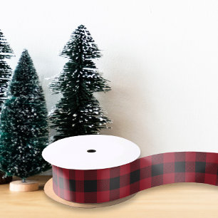 Rot-Weiß-Schotten-Weihnachtsgeschenk Satinband