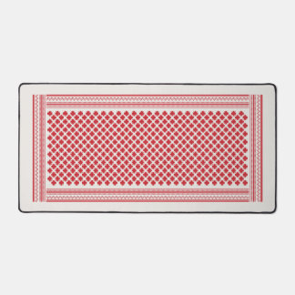 Rot-Weiß-Shemagh-Keffiyeh-Muster Schreibtischunterlage