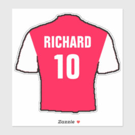 Rot-Weiß-Shirt Aufkleber