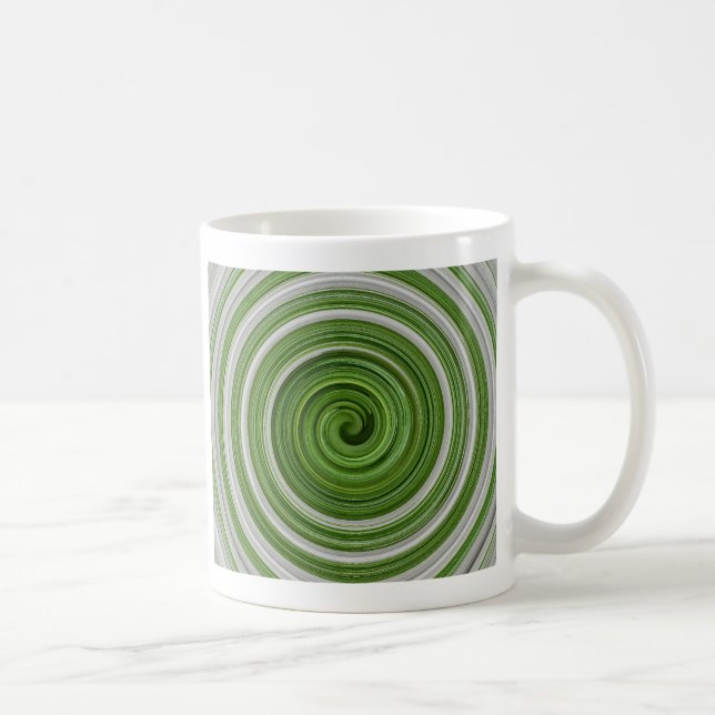 Rot-Weiß-Spiralmuster Kaffeetasse (Rechts)