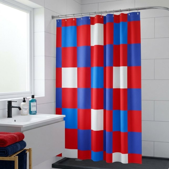 Rot, Weiß & Spritzer – Patriotischer Duschvorhang (Von Creator hochgeladen)
