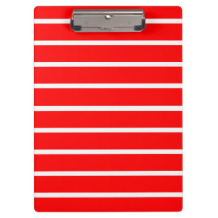 Rot-Weiß-Streifen-Design Klemmbrett