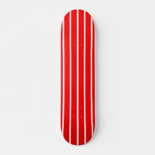 Rot-Weiß-Streifen-Design Skateboard