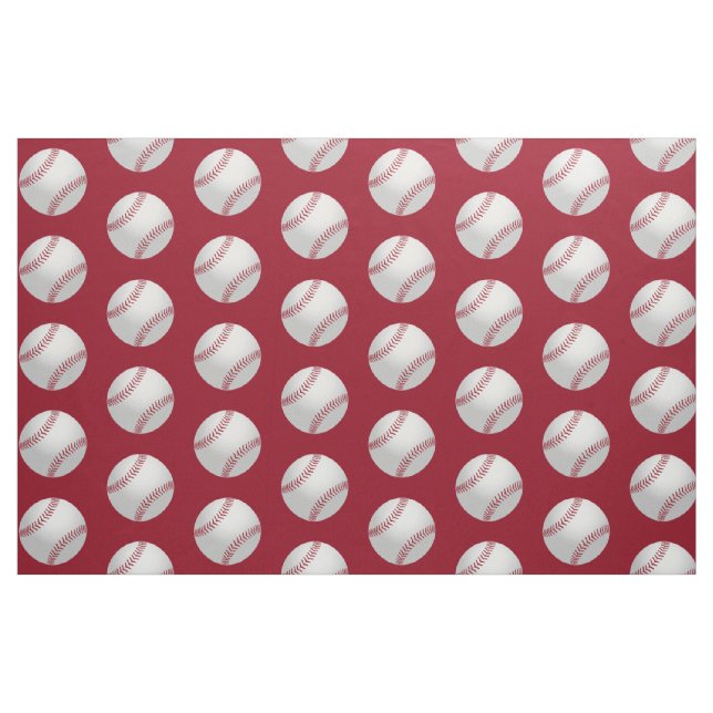 Rot-Weiß-Thema Sport Baseball Muster Stoffe (Fat Quarter (45,7 x 55,9 cm))
