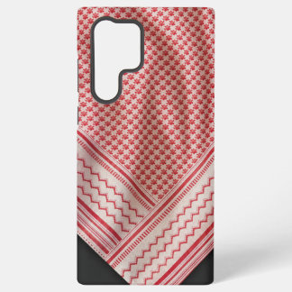 Rot-Weiß umhülltes Shemagh Keffiyeh, Schwarz Samsung Galaxy Hülle