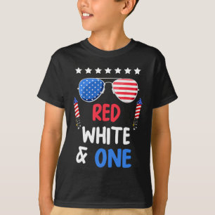 Rot weiß und 1. Geburtstag 4. Juli Indepen T-Shirt
