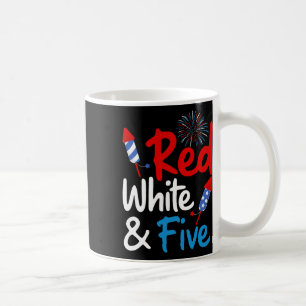 Rot weiß und 5. Geburtstag 4. Juli unabhängig Kaffeetasse