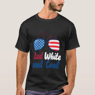 Rot weiß und Amerikanische Unabhängigkeitstag glüc T-Shirt
