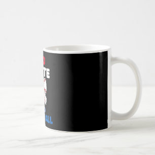 Rot weiß und Baseball Coquette-Schleife patriotisc Kaffeetasse