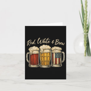 Rot weiß und Bier USA 4. Juli Trinkgeschenk _ Karte